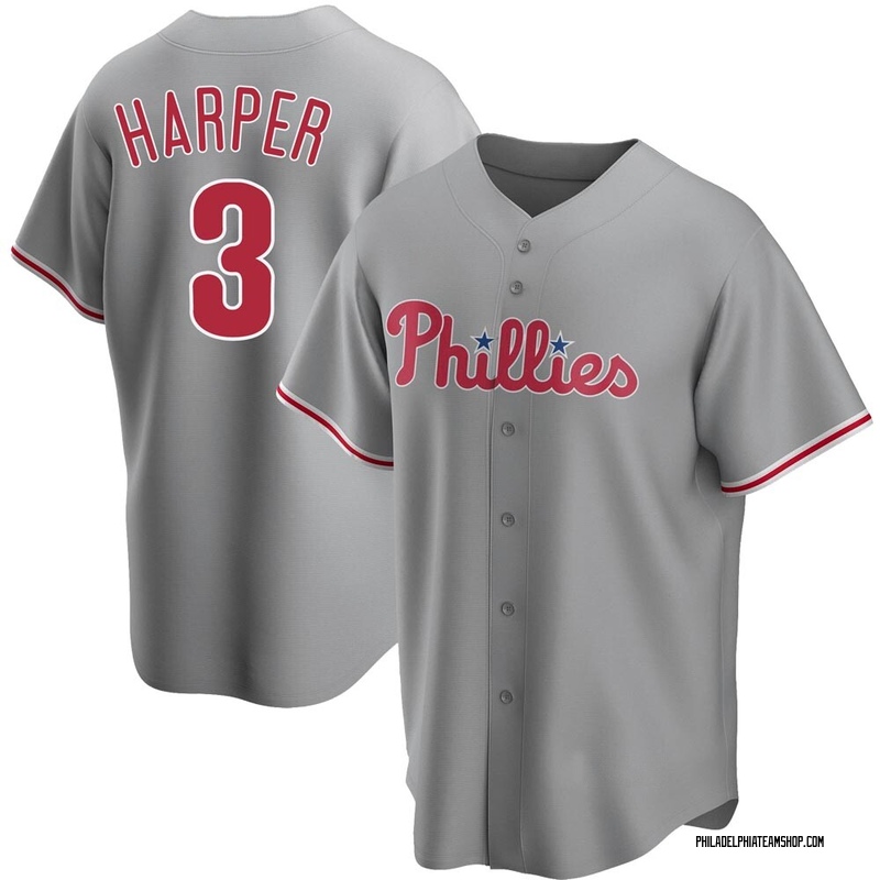 Bryce Harper Men's Philadelphia Phillies Road Jersey - Gray Replica