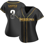 Bryce Harper Women's Philadelphia Phillies Alternate Jersey - Black Golden Replica
