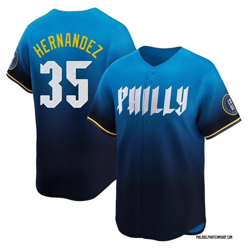 Carlos Hernandez Men's Philadelphia Phillies 2024 City Connect Jersey - Blue Limited