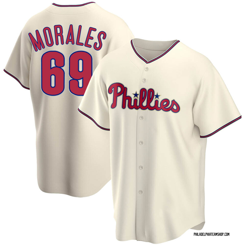 Francisco Morales Men's Philadelphia Phillies Alternate Jersey - Cream Replica