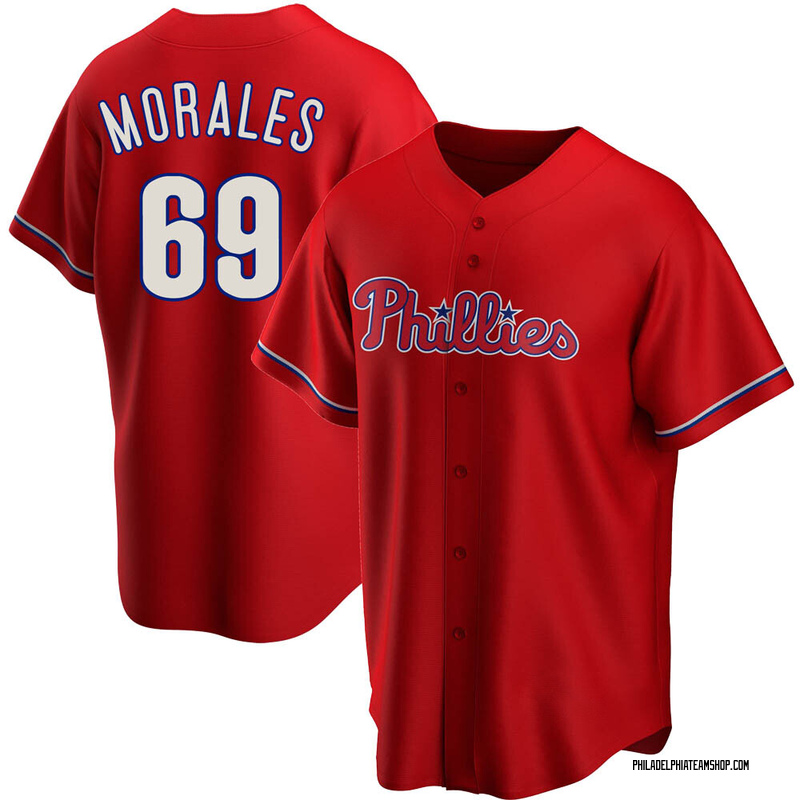 Francisco Morales Men's Philadelphia Phillies Alternate Jersey - Red Replica