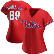 Francisco Morales Women's Philadelphia Phillies Alternate Jersey - Red Replica
