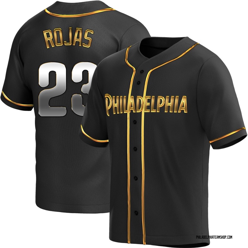 Johan Rojas Men's Philadelphia Phillies Alternate Jersey - Black Golden Replica