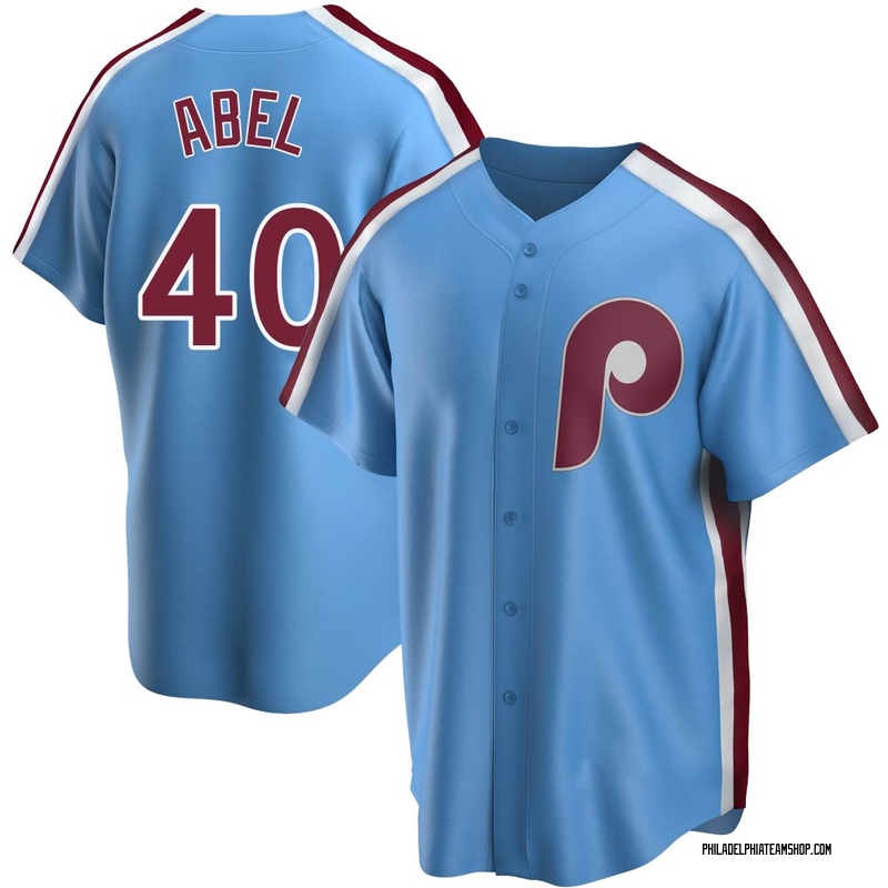 Mick Abel Youth Philadelphia Phillies Road Cooperstown Collection Jersey - Light Blue Replica