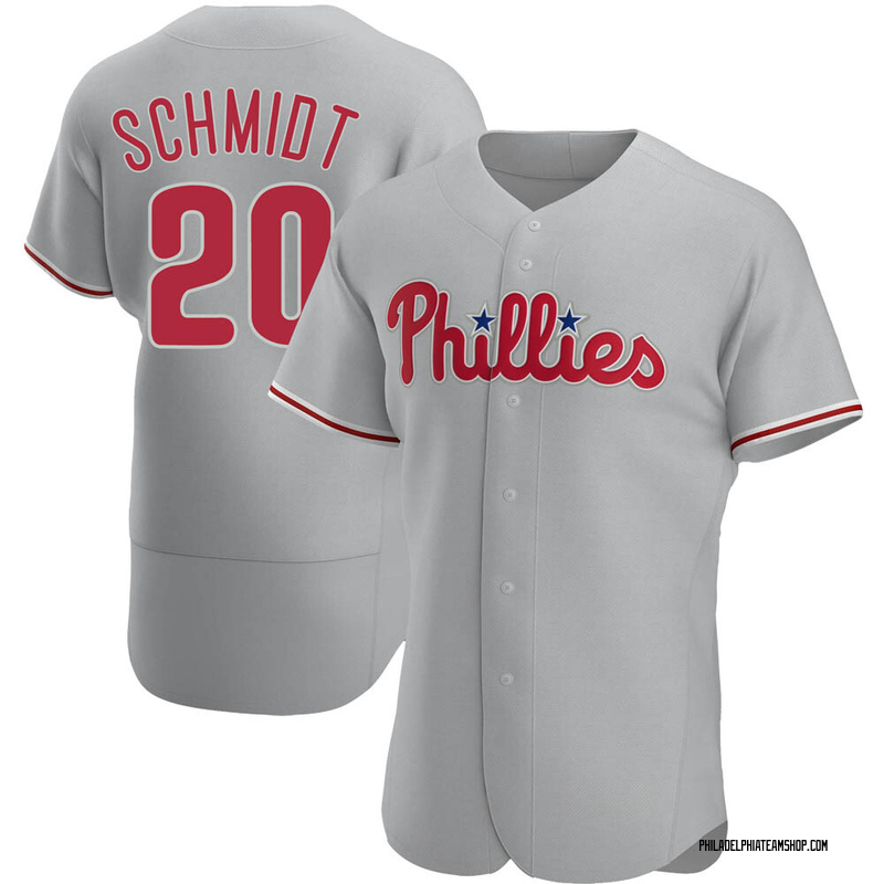 Mike Schmidt Men's Philadelphia Phillies Road Jersey Gray Authentic