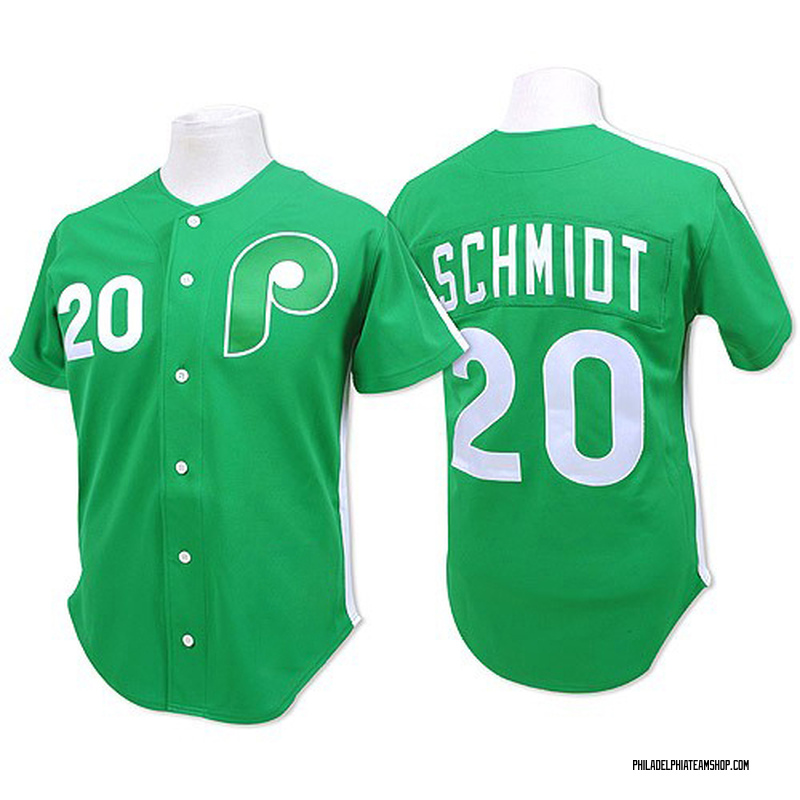 Mike Schmidt Men's Philadelphia Phillies Throwback Jersey - Green Authentic
