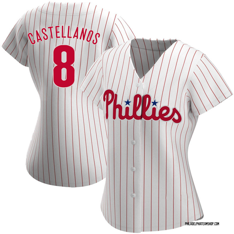 Nick Castellanos Philadelphia Phillies Women's Red Backer Slim Fit T-Shirt 