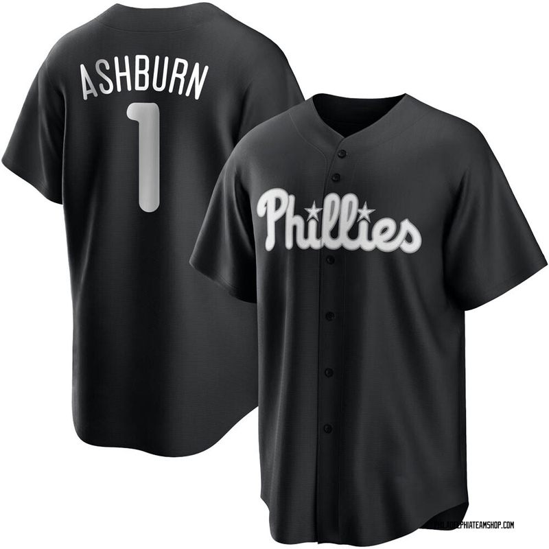 Richie Ashburn Men's Philadelphia Phillies Jersey - Black/White Replica