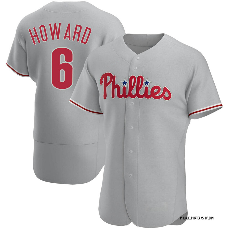 مهلبية Philadelphia Phillies #6 Ryan Howard Gray Jersey مهلبية