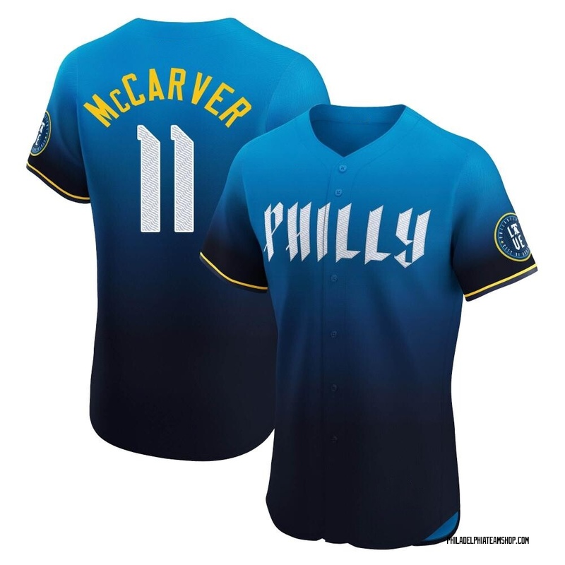 Tim McCarver Men's Philadelphia Phillies 2024 City Connect Jersey - Blue Elite