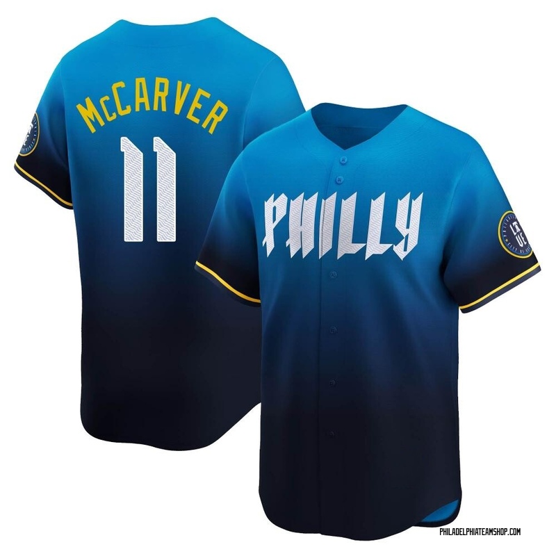 Tim McCarver Men's Philadelphia Phillies 2024 City Connect Jersey - Blue Limited