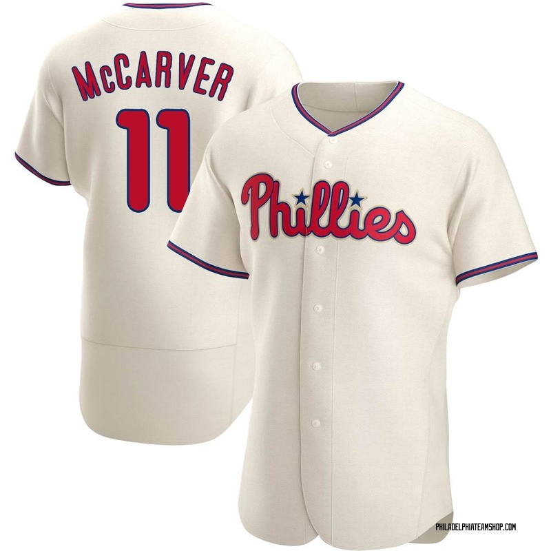 Tim McCarver Men's Philadelphia Phillies Alternate Jersey - Cream Authentic