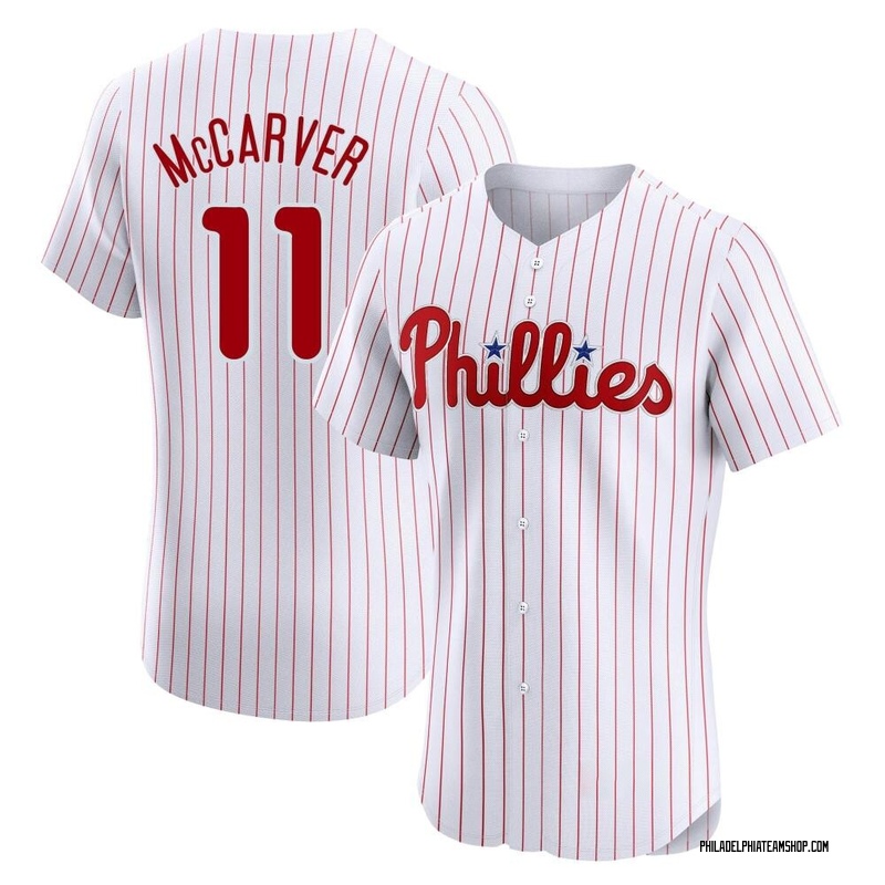 Tim McCarver Men's Philadelphia Phillies Home Jersey - White Elite