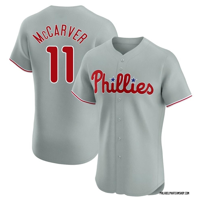 Tim McCarver Men's Philadelphia Phillies Road Jersey - Gray Elite