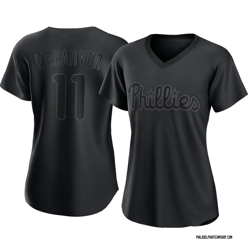 Tim McCarver Women's Philadelphia Phillies Pitch Fashion Jersey - Black Replica