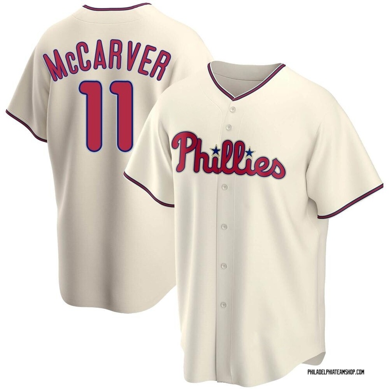 Tim McCarver Youth Philadelphia Phillies Alternate Jersey - Cream Replica