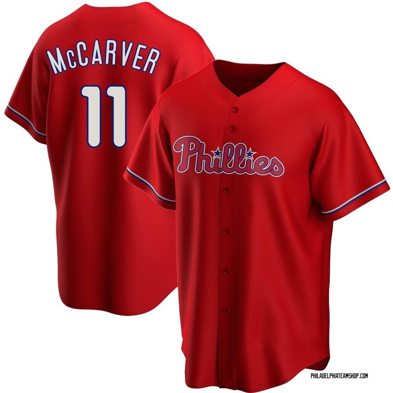 Tim McCarver Youth Philadelphia Phillies Alternate Jersey - Red Replica