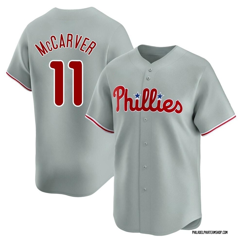 Tim McCarver Youth Philadelphia Phillies Away Jersey - Gray Limited