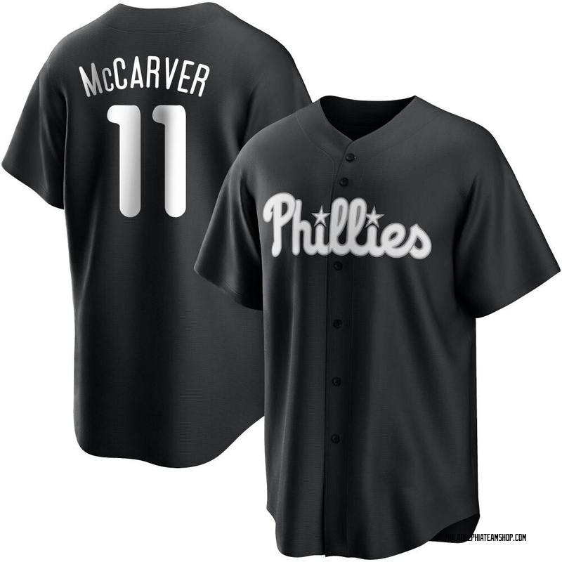 Tim McCarver Youth Philadelphia Phillies Jersey - Black/White Replica