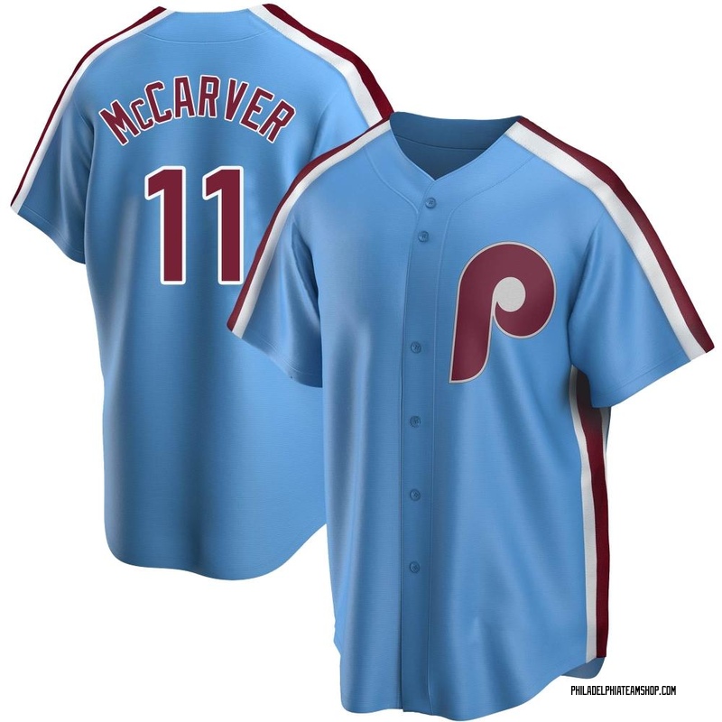 Tim McCarver Youth Philadelphia Phillies Road Cooperstown Collection Jersey - Light Blue Replica