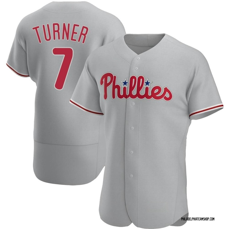 Trea Turner Men's Philadelphia Phillies Road Jersey - Gray Authentic